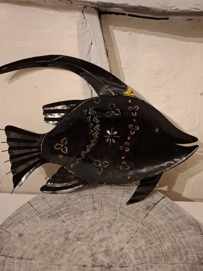 Décoration murale poisson en métal - photo numéro 4