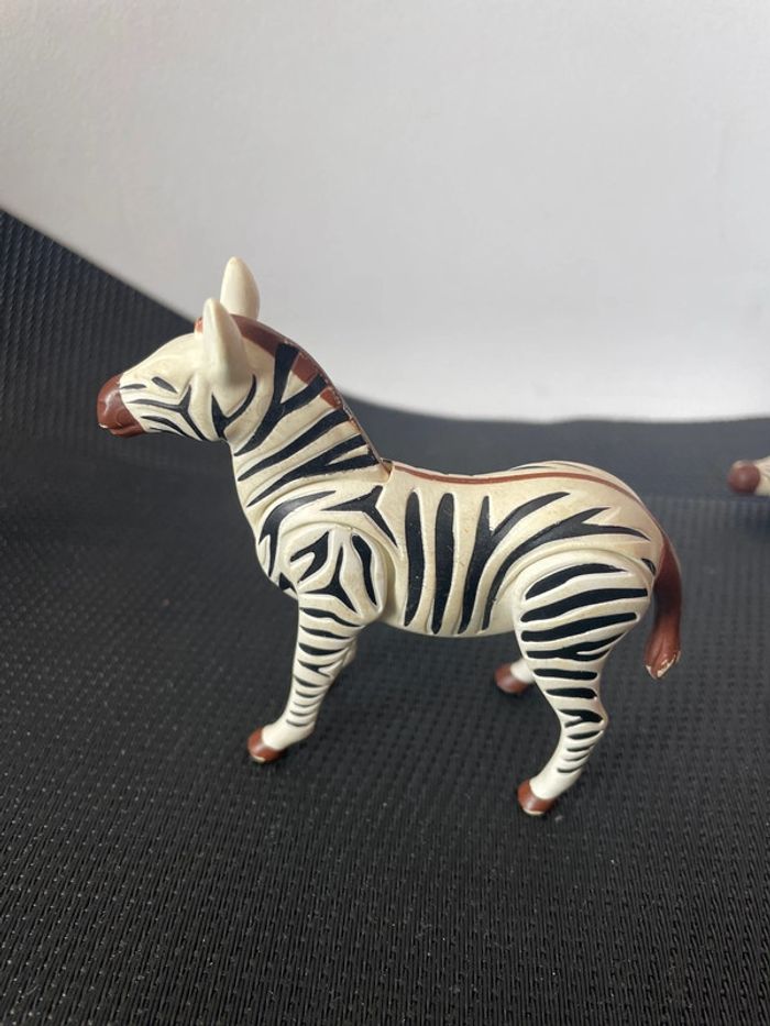 Playmobil lot 2 figurines zèbres adultes animaux sauvages zoo arche de Noé - photo numéro 3