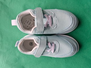 Baskets scratch lacets élastiques mixte 26 Tissaia Bleu clair turquoise