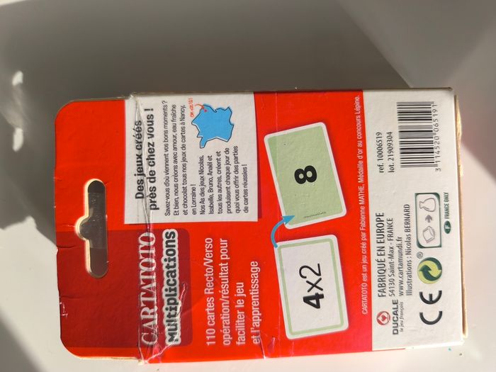 Carte multiplication