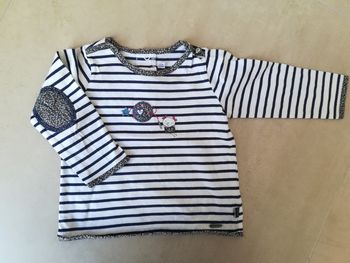 T-shirt marinière fille 18 mois
