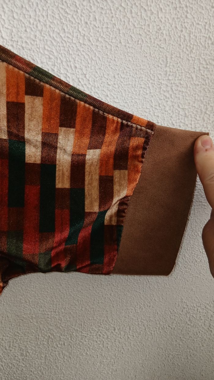 Robe  Zeta Otto marron,vert, bordeaux. - photo numéro 3