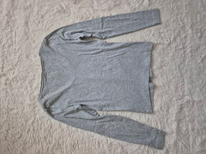 T shirt manches longues gris - photo numéro 4