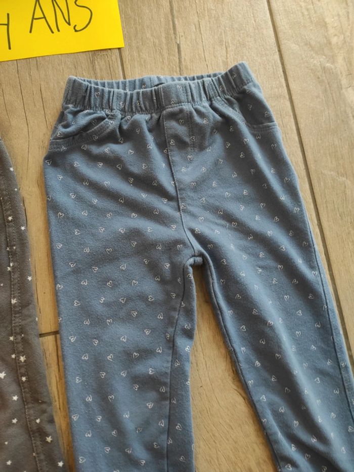 Lot de 2 pantalons filles souples 3/4 ans - photo numéro 3