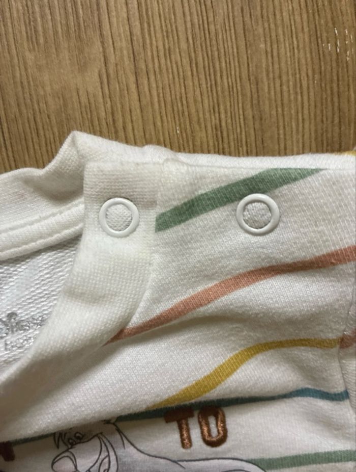 T-shirt manches longues Disney Baby 1 mois – Baloo & Mowgli, rayé multicolore - photo numéro 4