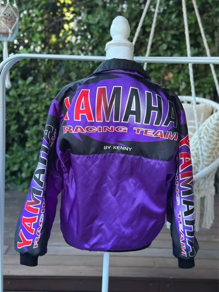 Veste de moto racing Yamaha by Kenny violet et noir taille XS/S oversize unisex - photo numéro 9