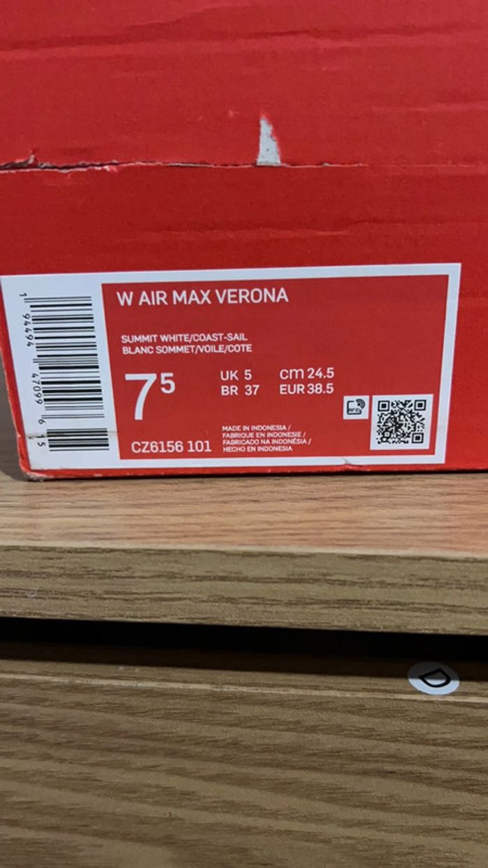 Basket Nike air max Verona demi pointure 38.5 - photo numéro 6