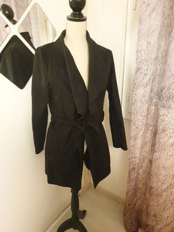 Veste longue col chale