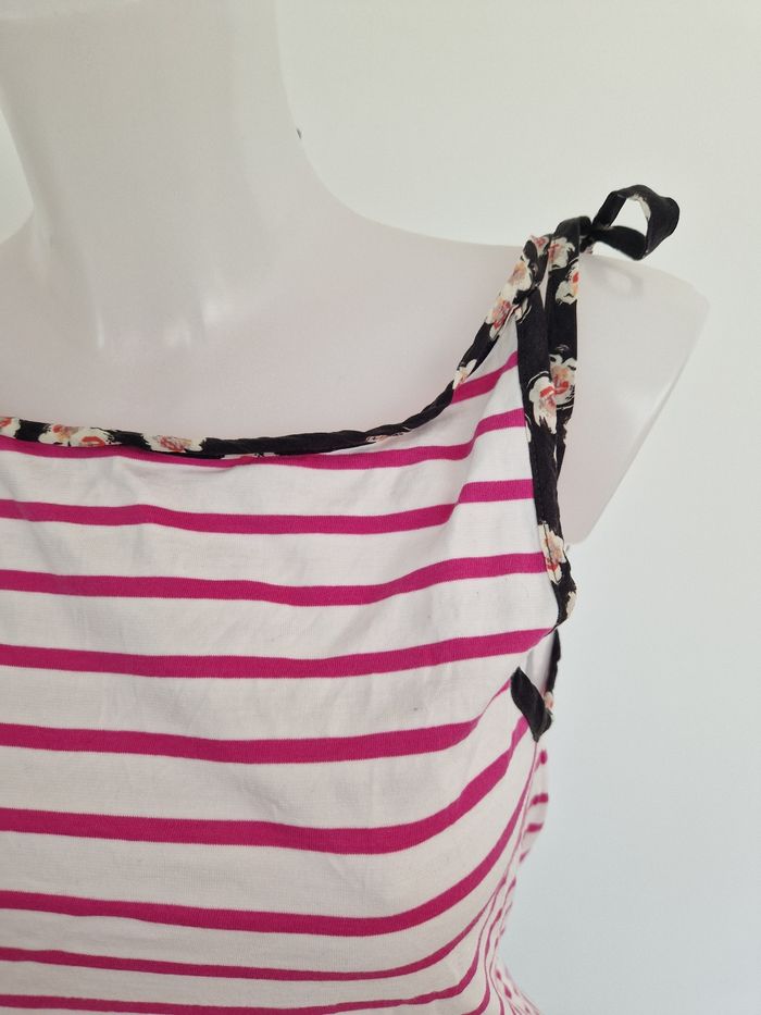 Débardeur blanc rayé rose Armor-Lux - photo numéro 4