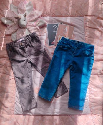 Pantalon / jean bébé fille (lot de 2) 24 mois