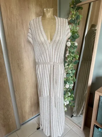 Magnifique robe longue en maille et lurexfemme
