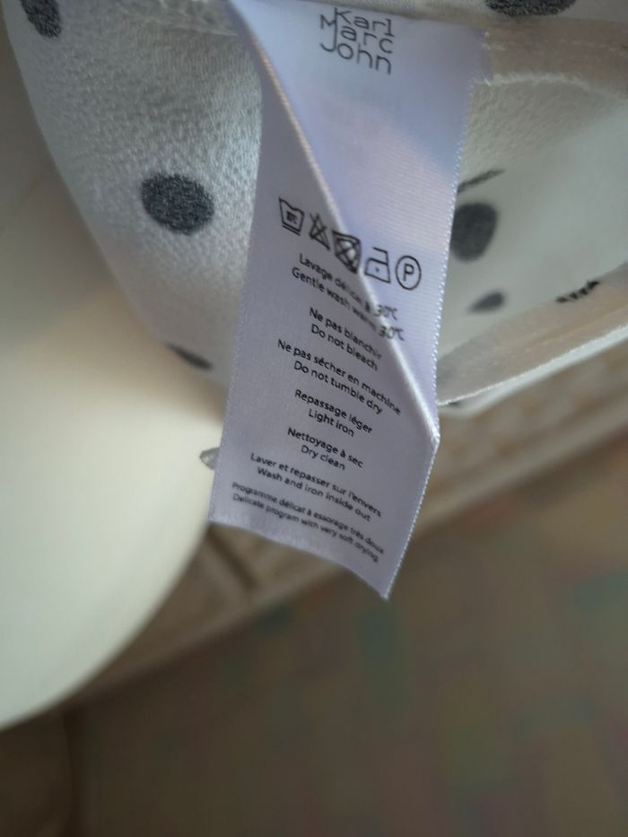 Joli top blanc à pois noirs Karl Marc John femme TS / 36 - photo numéro 9