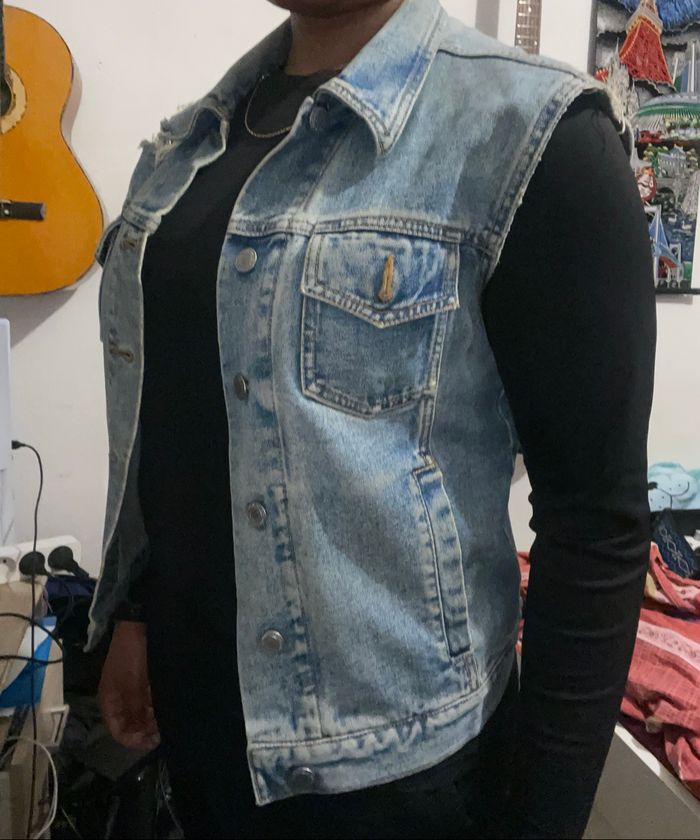Veste en jean sans manches EUR M - photo numéro 4