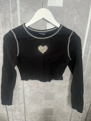 Top coeur longue manche