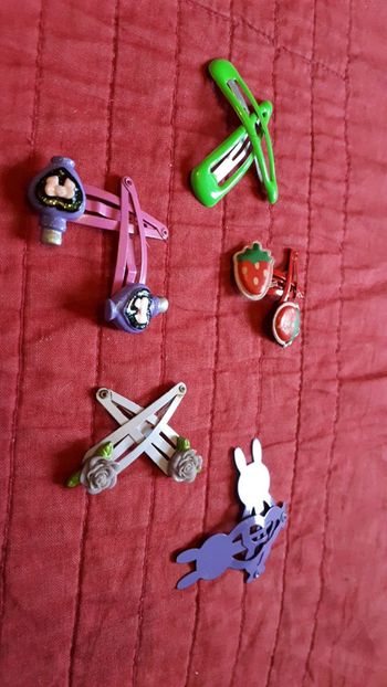 Lot 5 paires de barrettes