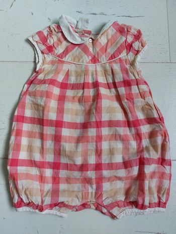 Barboteuse a carreaux DPAM Taille 6 mois