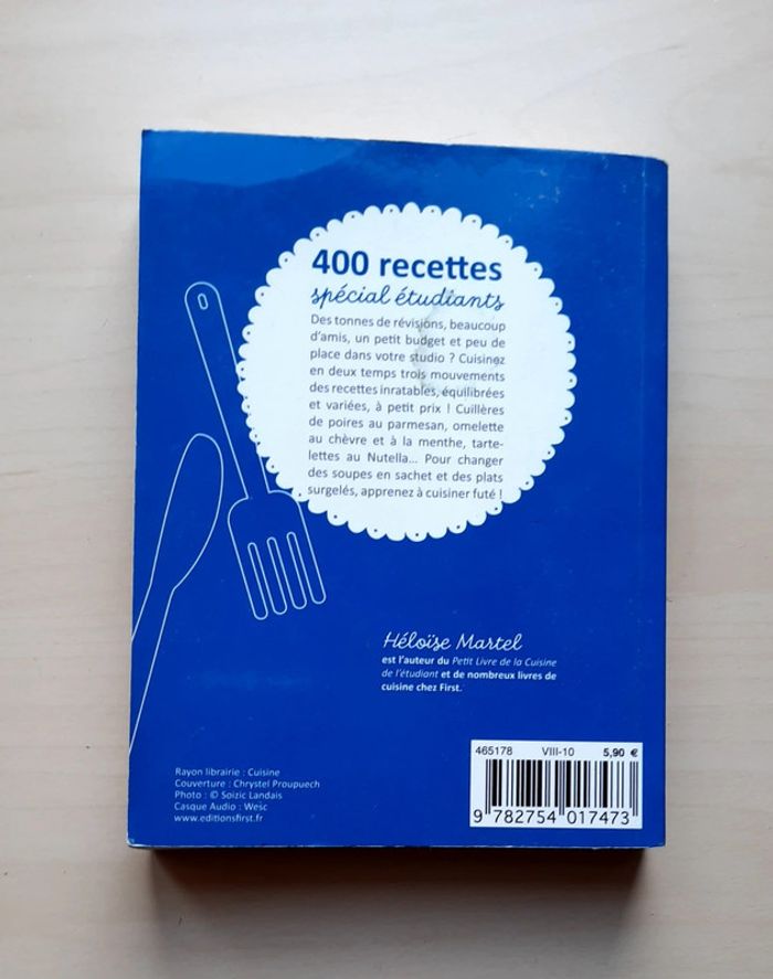 Livre 400 recettes spécial étudiants - photo numéro 2