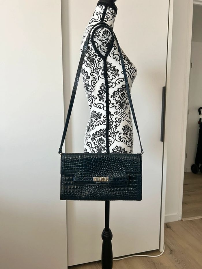 Joli sac à main effet croco vintage