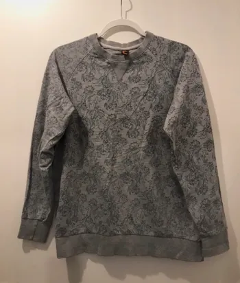 Pull C manches longues gris noir taille M