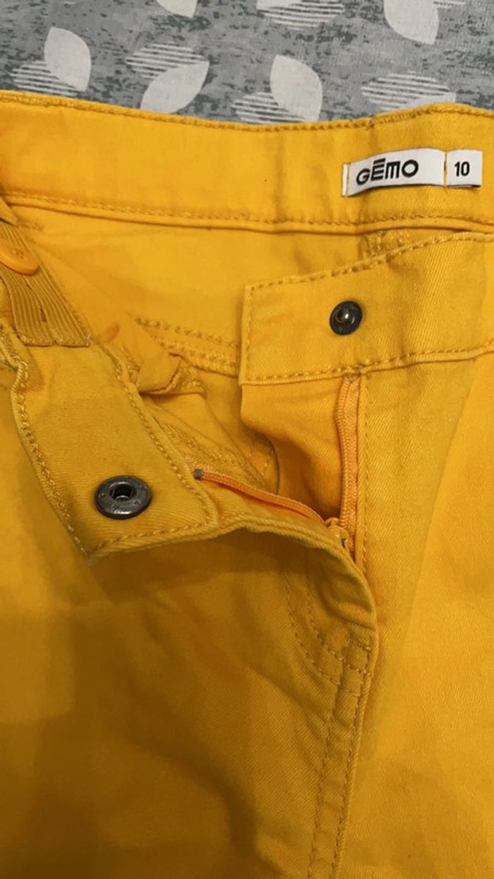 Pantalon jaune moutarde Gemo 10 ans - photo numéro 2