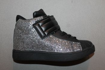 baskets à paillettes noires 36