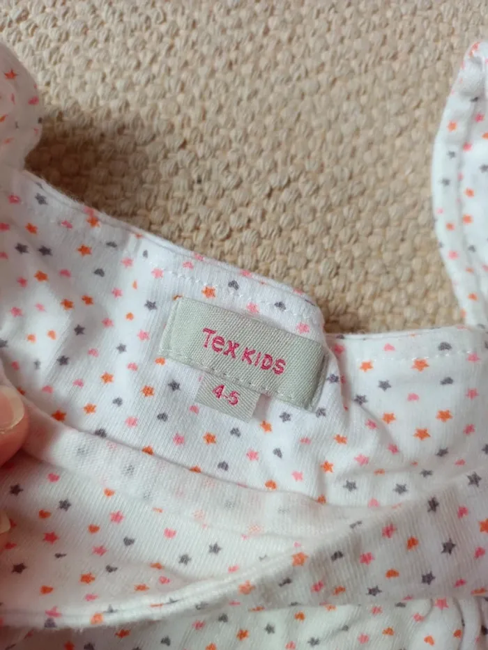 Debardeur blanc étoile 4/5 ans coton tex - photo numéro 4
