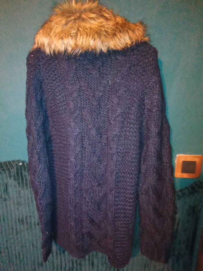 Gilet femme col fausse fourrure - photo numéro 3