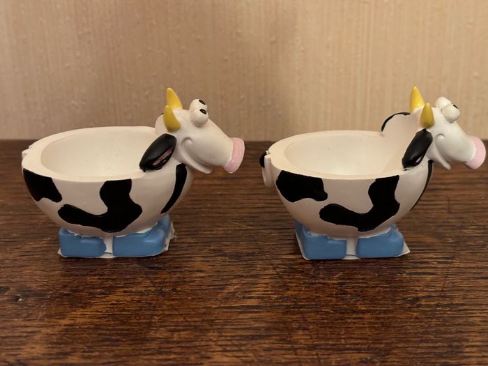 Lot de 2 coquetiers neufs  en forme de « Vache » - photo numéro 4