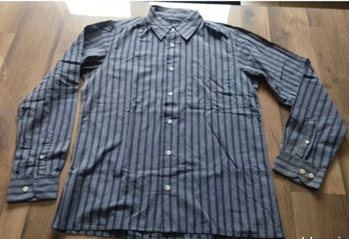 Chemise homme manches longues col bleu - photo numéro 4