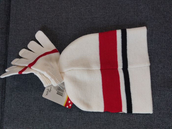 ensemble bonnet gants minnie blanc 52 - photo numéro 2
