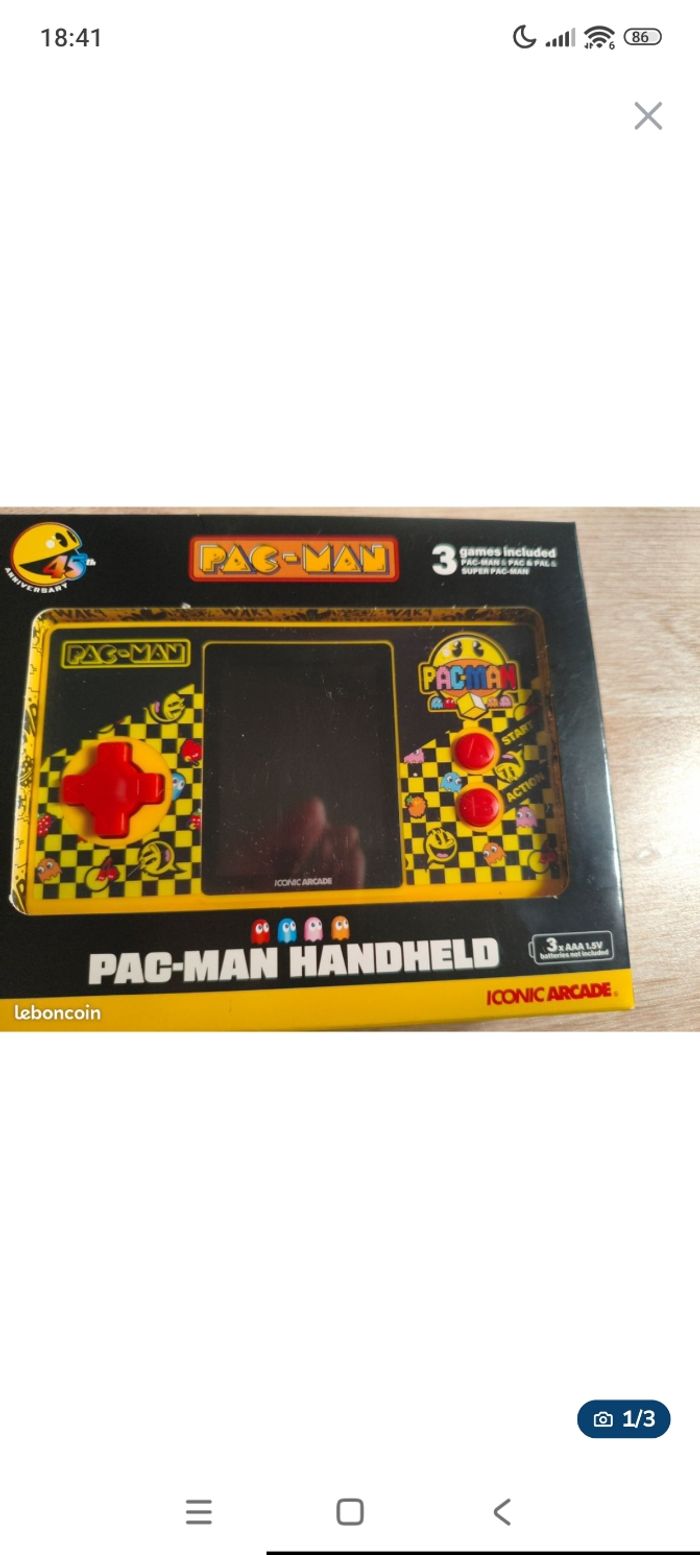 Console portable pac Man trois jeux