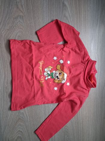 Pull col rouler 18 mois fushia 