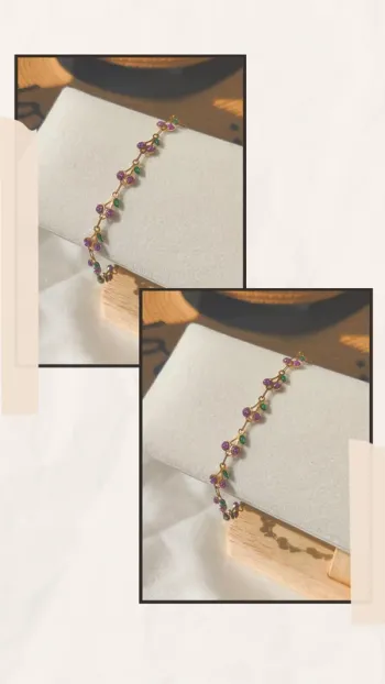 Bracelet breloque cerise