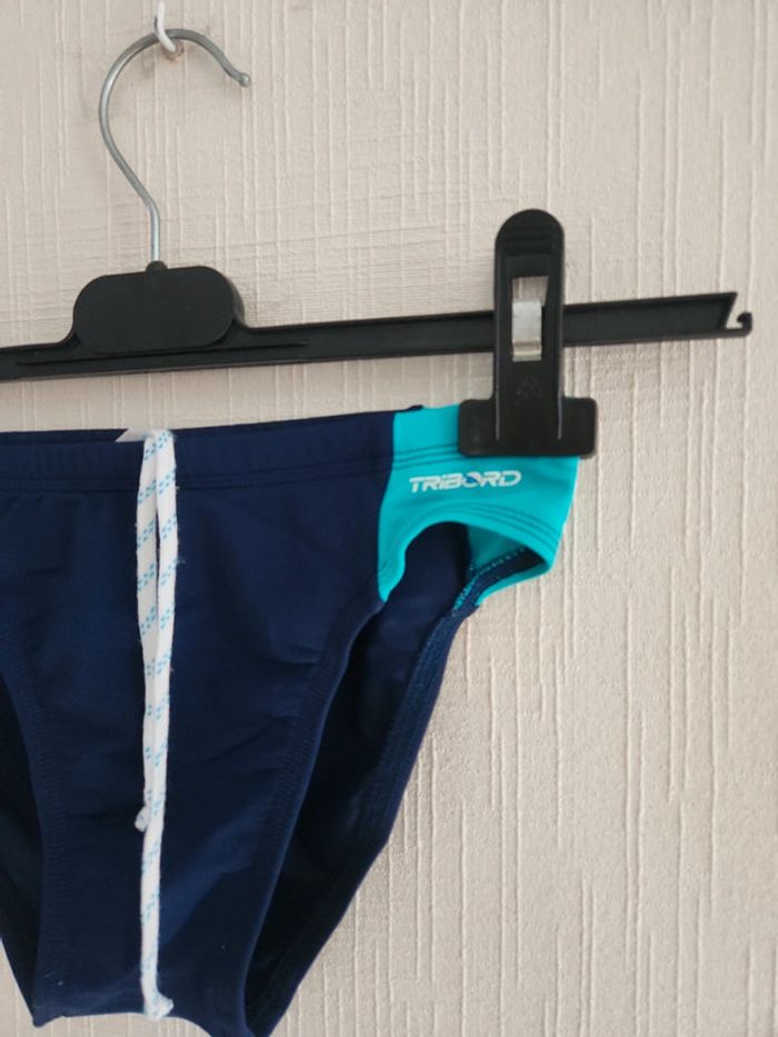 Maillot de bain Décathlon 12 ans bleu marine et turquoise - photo numéro 2