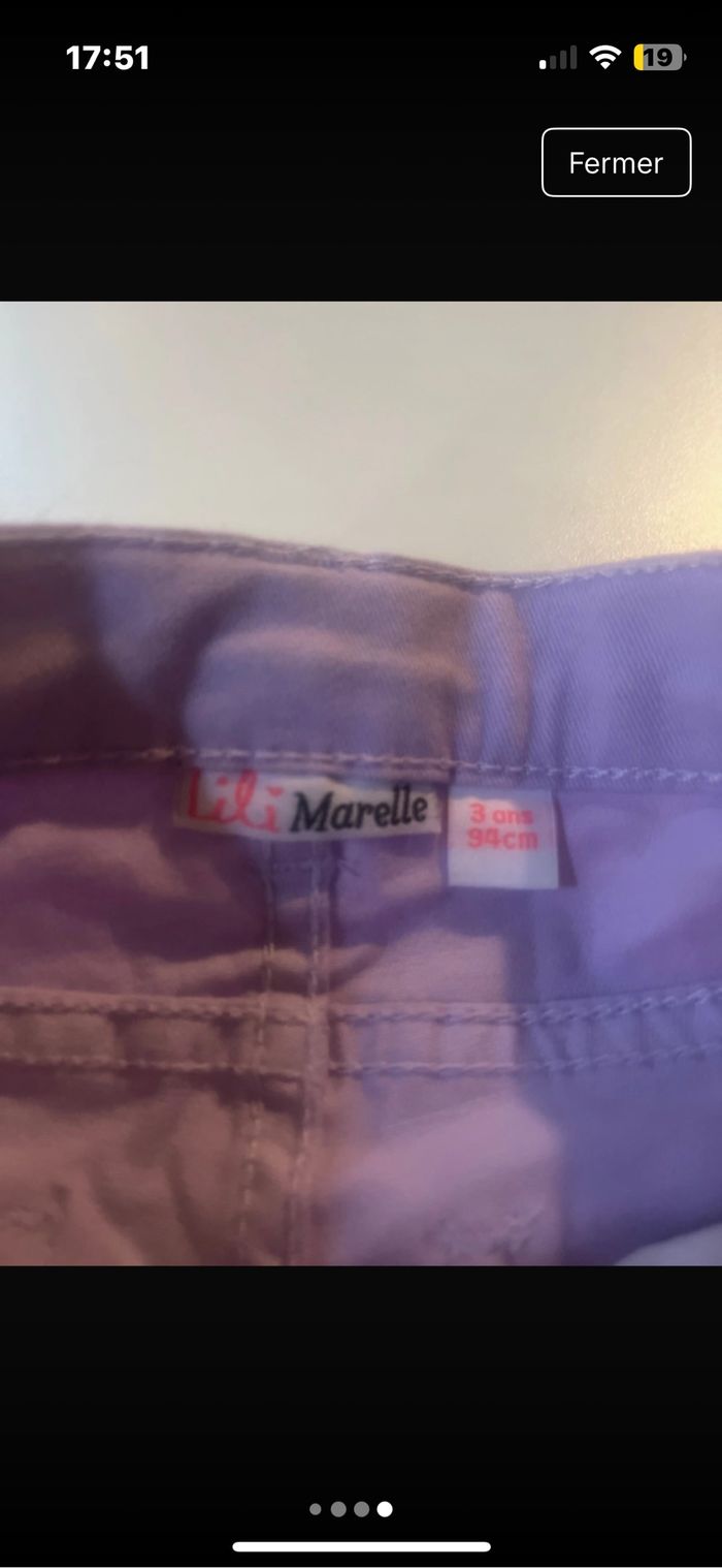 Jean enfant fille violet mauve lila - photo numéro 4