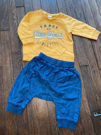 Sweat H&M et bas Bout’chou  6 mois