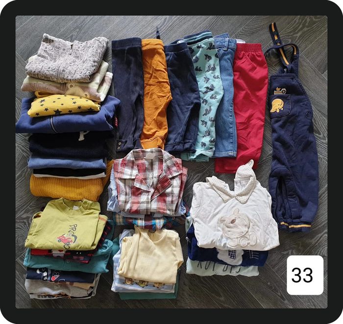 Lot de 33 vêtements hiver garçon 12 mois
