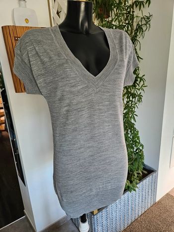 H&M blouse longue grise taille 38