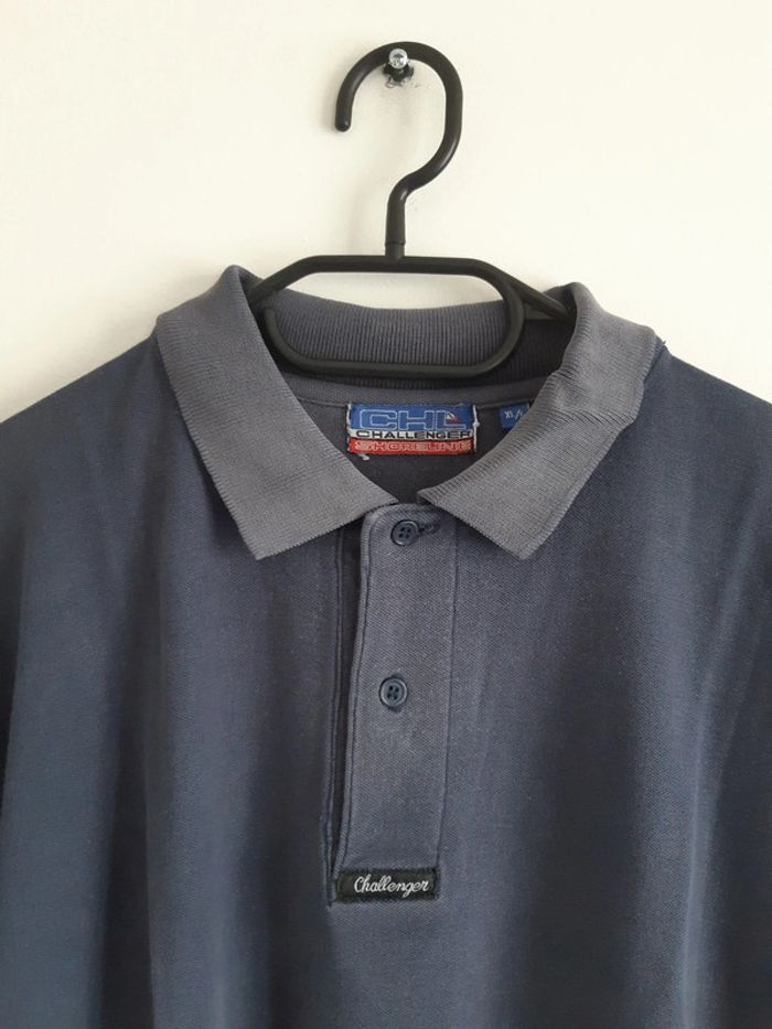 Polo vintage bleu marine Challenger XL - photo numéro 3