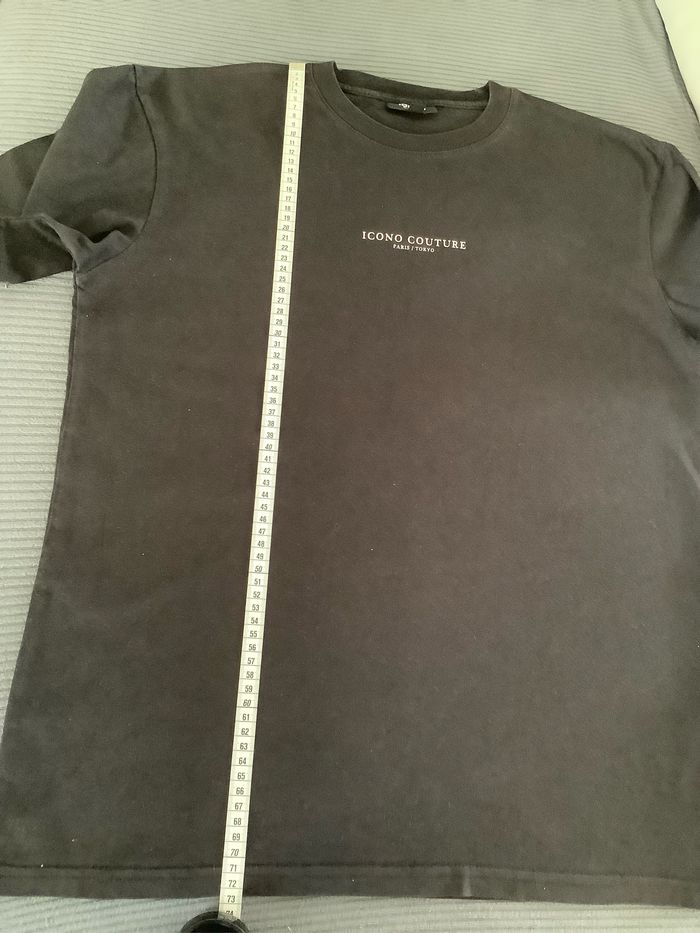 T-shirt noir avec inscription Icono Couture Paris/Tokyo Taille M - photo numéro 6