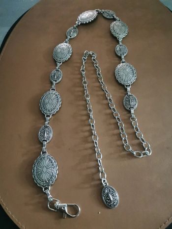 Ceinture Métal femme argenté style Vintage