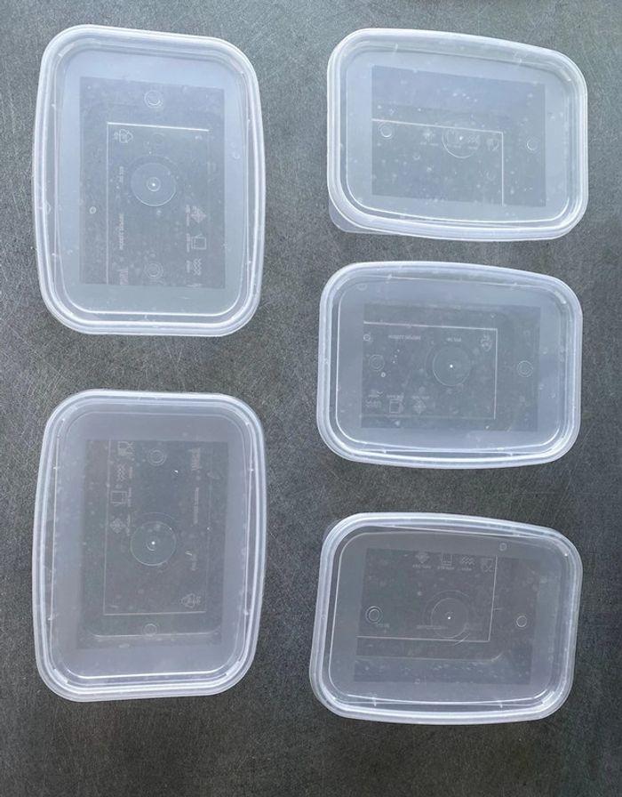 Lot de 5 petit Tupperware