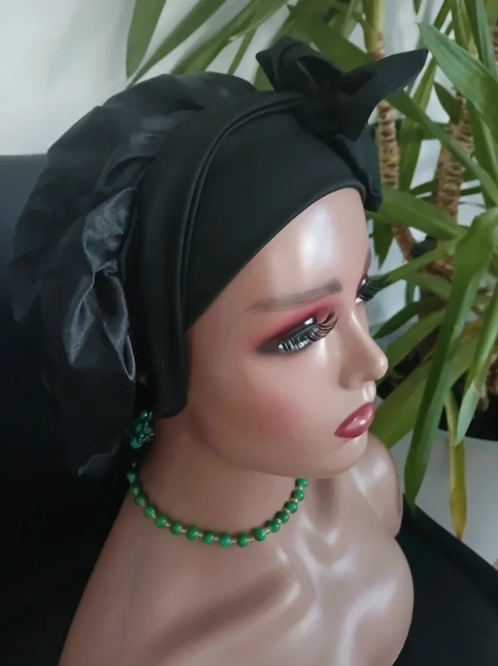 Bonnet noir pour femme 🌿💝 - photo numéro 6