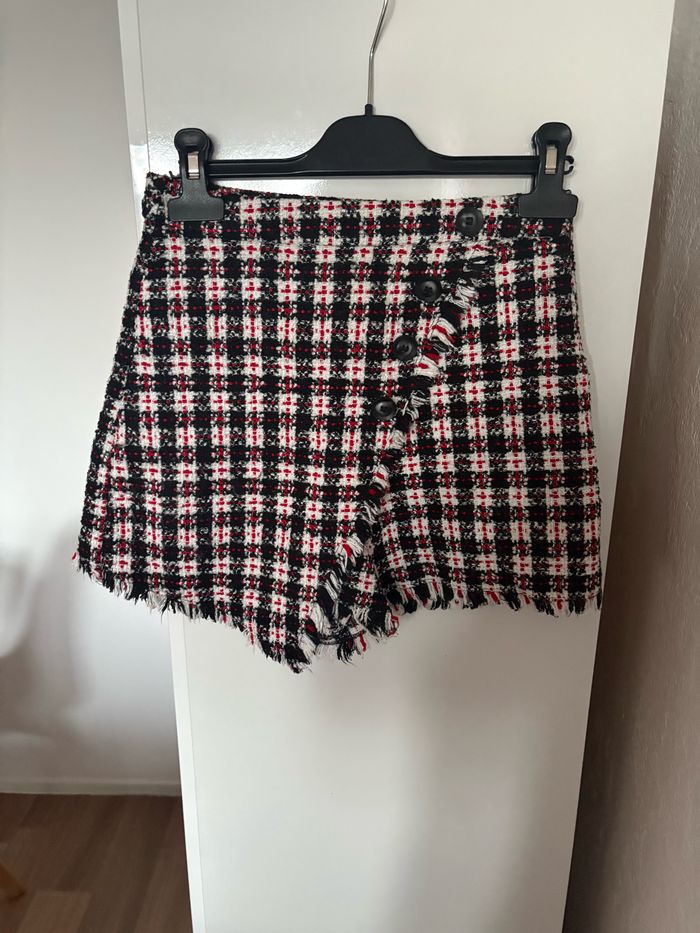 short jupe pied-de-poule