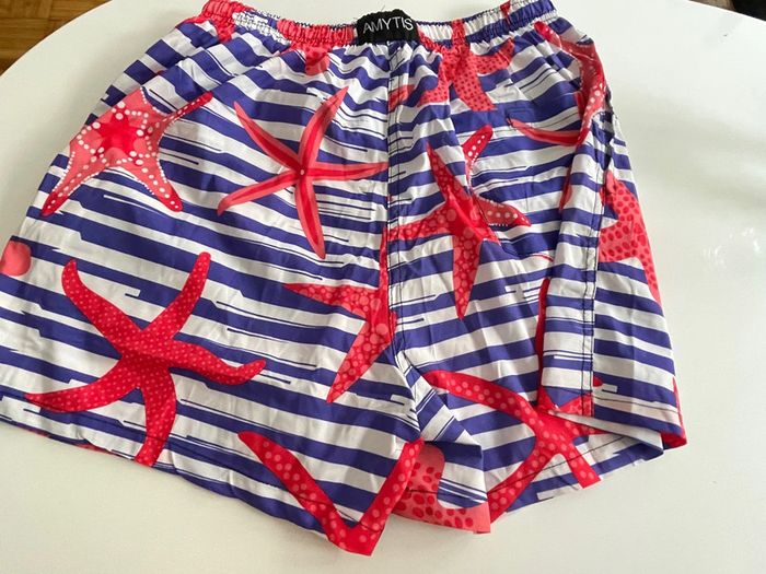 Short  de bain étoiles de mer homme L neuf amytis - photo numéro 2