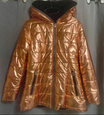 Manteau matelassé cuivre métal