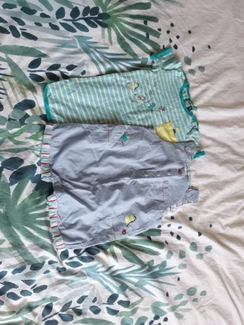 Lot 2 babygro sergent major 18 mois été