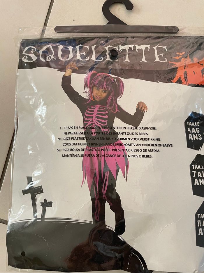 Deguisement squelette fille