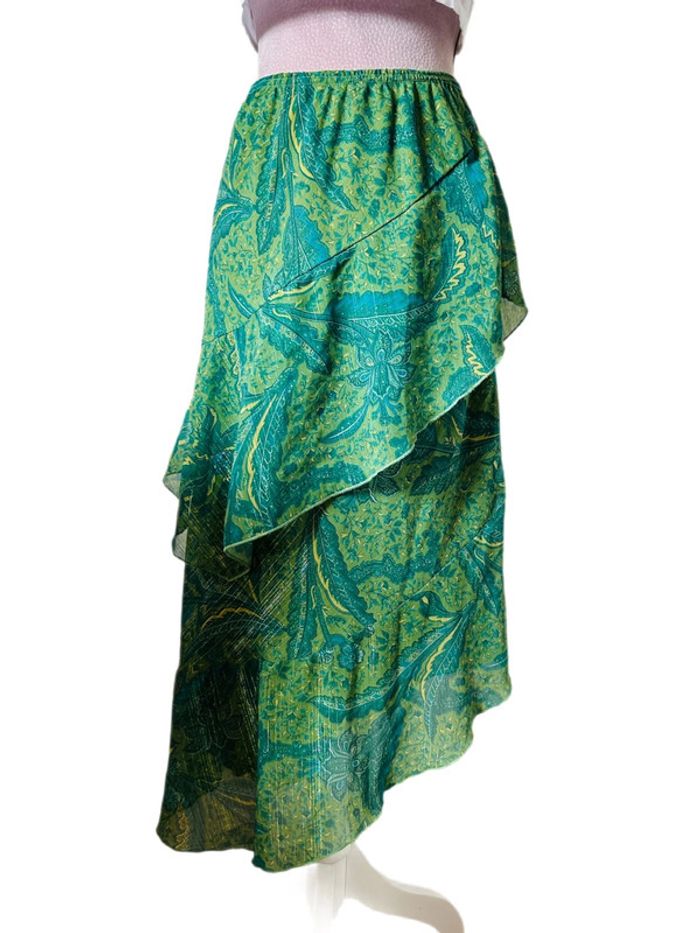 🦋🌿Jupe Vintage bohème à volants Y2K 00s Fairycore whimsical asymmetrical ruffled skirt🌿🦋 - photo numéro 6