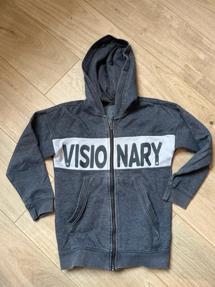 Sweat, à capuche, à zip